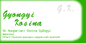 gyongyi kosina business card